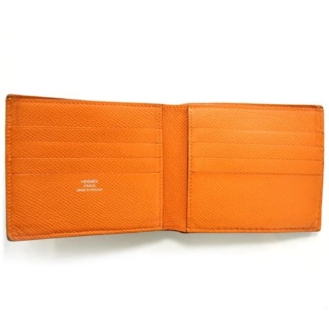 hermes orange mens wallet